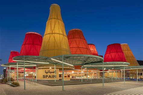 Amann-Cánovas-Maruri adds colorful conic roofs to Spanish Pavilion at Expo 2020 Dubai