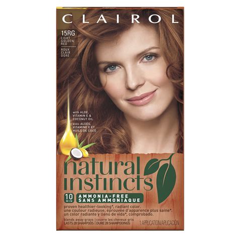 Clairol Natural Instincts Hair Color, 7GR Light Golden Red 1 Kit - Walmart.com