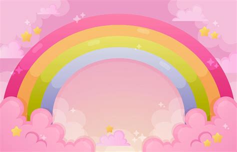 hermoso arco iris y fondo de nubes en color degradado 1968342 Vector en ...