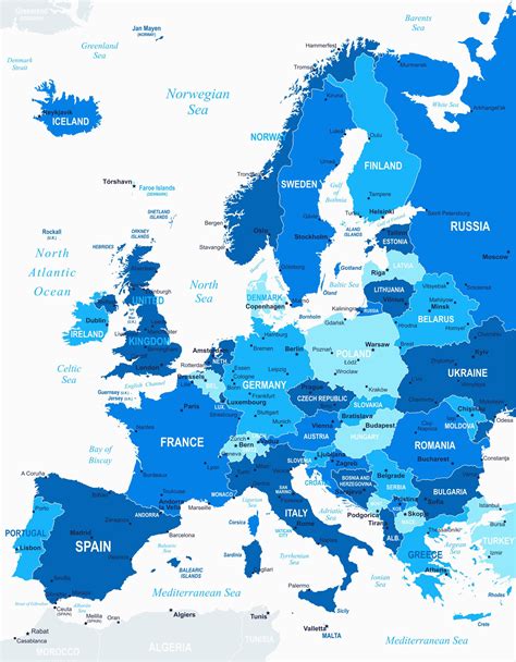 English Speaking Countries In Europe Map | secretmuseum