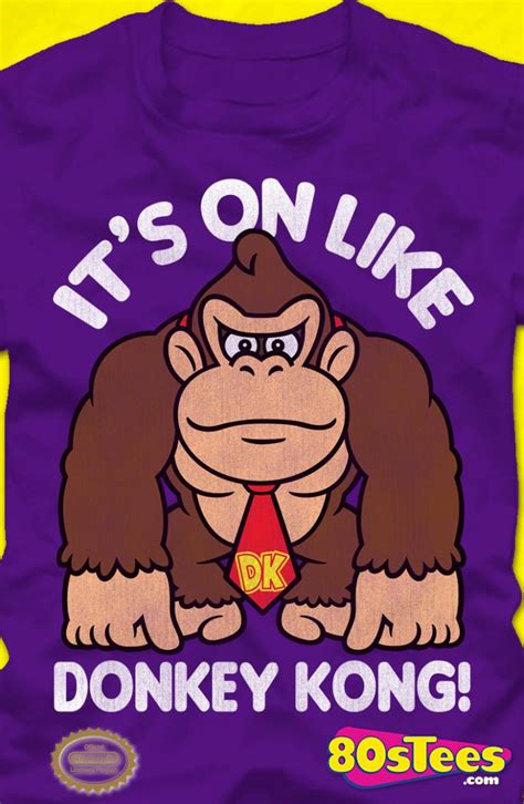 Purple It's On Like Donkey Kong T-Shirt in 2022 | Donkey kong, T shirt, Kong