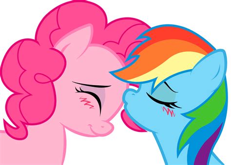 Rainbow Dash and Pinkie: sweet kiss by KennyKlent on DeviantArt