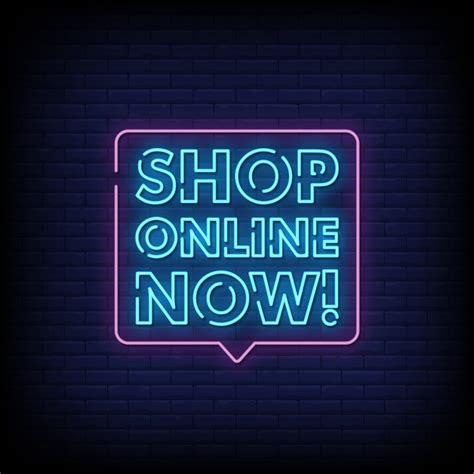 Shop Online Now Neon Signs Style Text Vector 2405335 Vector Art at Vecteezy