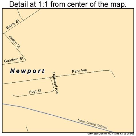 Newport Maine Street Map 2349100