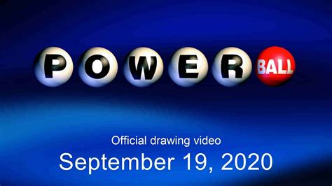 Powerball drawing for September 19, 2020 - YouTube