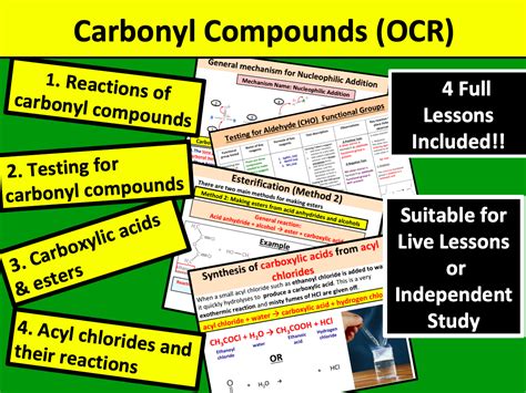 Carbonyl Compounds (OCR) | Teaching Resources