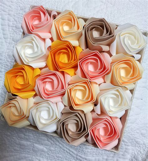 paper roses for wedding gift