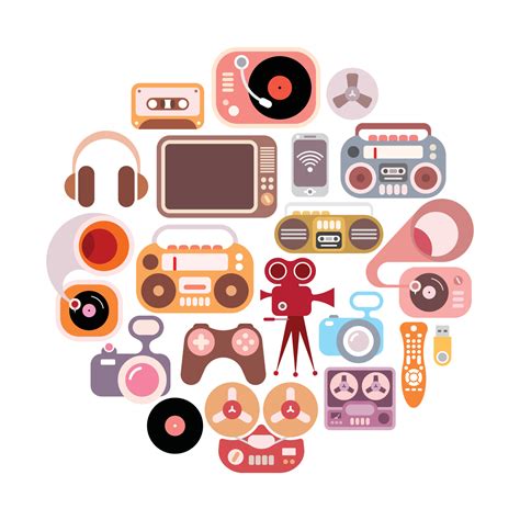 Electronic Icons Round 11071562 Vector Art at Vecteezy