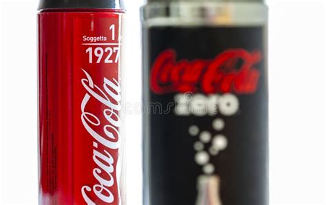 Red Stainless Coca-Cola Water Bottle Editorial Photo - Image of ...