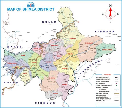 Map of district Shimla - Himachal Pradesh General Studies