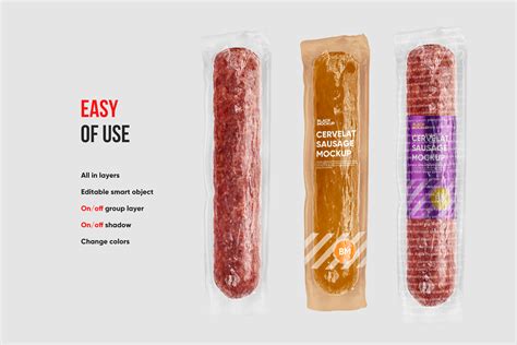 Cervelat Sausage Mockup :: Behance