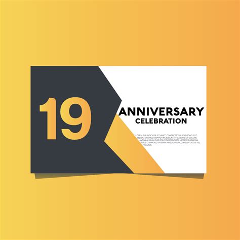 19 years anniversary celebration anniversary celebration template ...