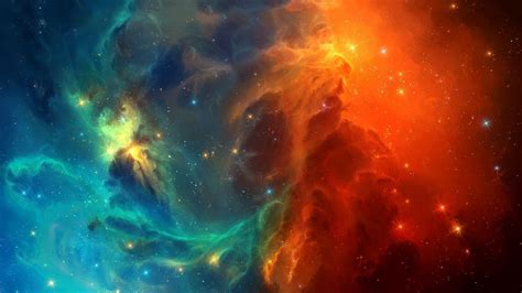 1366x768 Space nebula stars Wallpaper