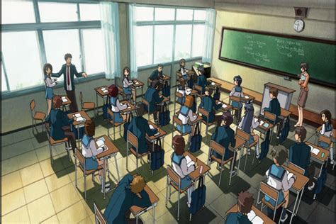 Japanese High School Classroom Anime