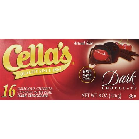 Cella's Christmas Dark Chocolate Covered Cherries with Liquid Center ...