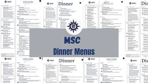 MSC Dinner Menus · Prof. Cruise, Ship Tour, Cruise Vacation, Cruise ...