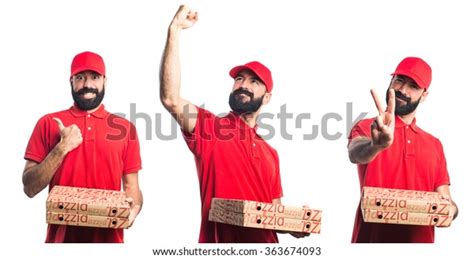 Lucky Pizza Delivery Man Stock Photo 363674093 | Shutterstock