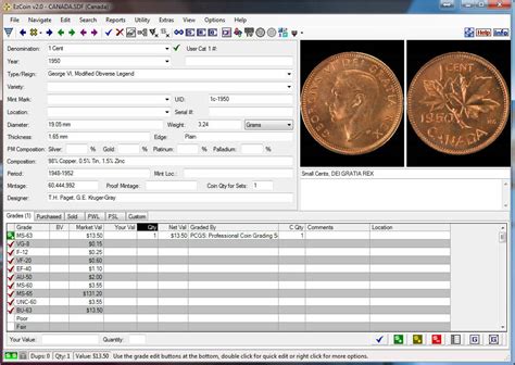 EzCoin: Coin Collecting Software with IMAGES and Coin Values. Most ...