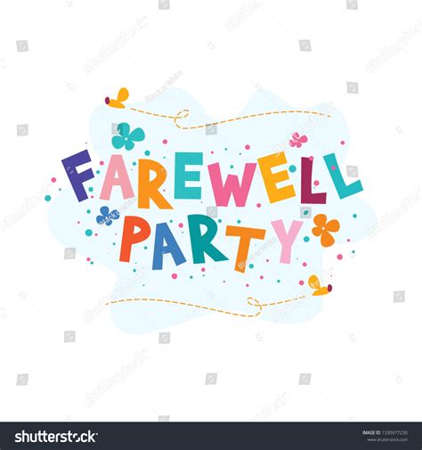 Farewell Party Illustration Background Poster Card 库存矢量图（免版税）1330977230 ...