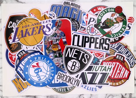 35 pcs nba team logo stickers nba stickers nba champions | Etsy