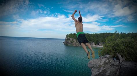 Tobermory Grotto Cliff Jumping 2016 PART 1 - YouTube