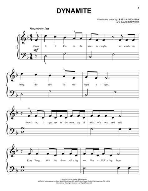 BTS - Dynamite sheet music