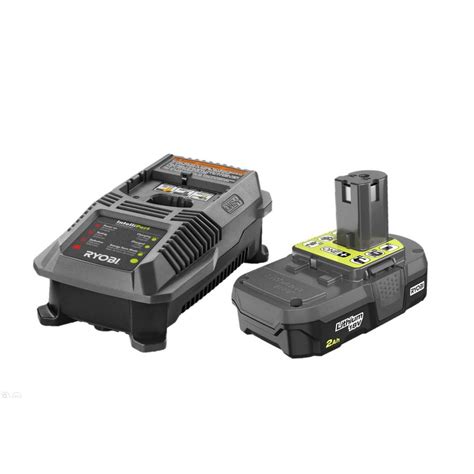 RYOBI 18-Volt ONE+ Lithium-Ion 2.0 Ah Battery and Dual Chemistry IntelliPort Charger Upgrade Kit ...