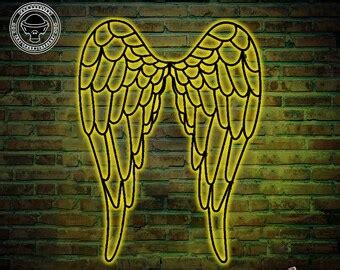 Large Led Angel Wing Sign - Etsy