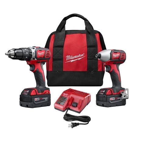 Milwaukee M18 18-Volt Lithium-Ion Cordless Hammer Drill/Impact Driver ...