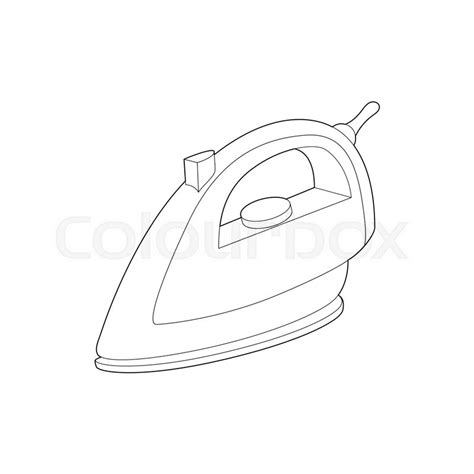 Iron icon in outline style isolated on ... | Stock vector | Colourbox