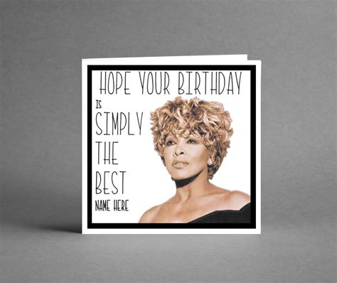 Personalised Tina Turner Happy Birthday Card Simply the Best - Etsy