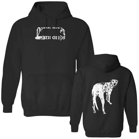 2023 Death Grips Dalmatian Black Double Sided Hoodies, Death Grips Merch Designed & Sold By G Rice