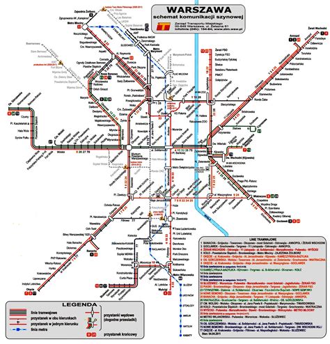 Warsaw Metro Line Map