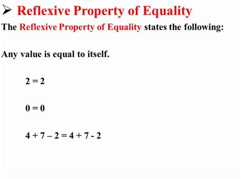 Reflexive Property Of Equality - Top Online General