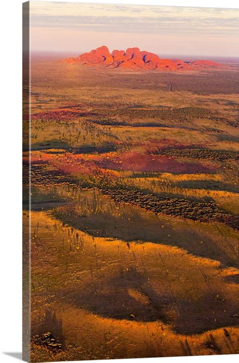 Kata Tjuta at sunrise, Aerial View, Red Center. Northern Territory, Australia Wall Art, Canvas ...