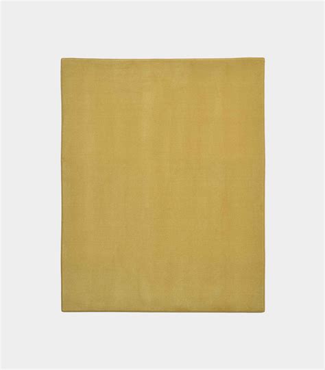 "Solid" mustard rug in monocolor fabric | Loopo