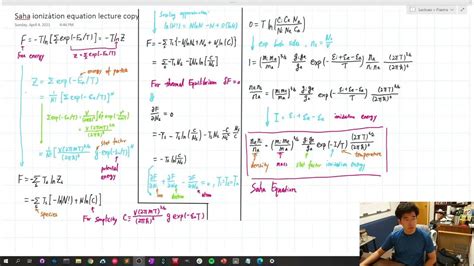 Saha Equation Derivation - YouTube