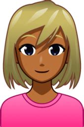 "woman with blond hair (brown)" Emoji - Download for free – Iconduck