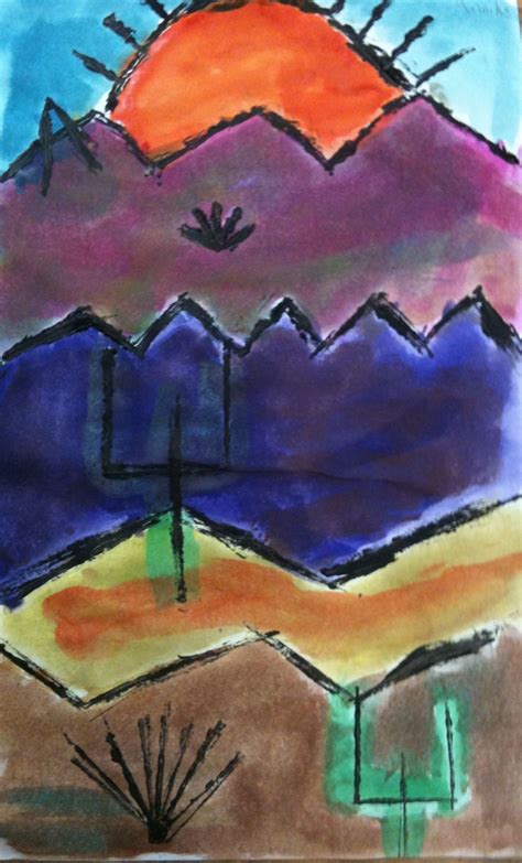 Paul Klee Painted Desert for Third Grade | K | Desert painting, Hundertwasser art, Art lessons