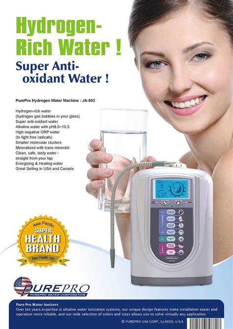 Water Ionizer makes Ionized Water, a powerful Antioxidant providing the body with tremendous ...