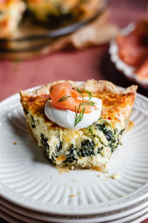 Smoked Salmon and Spinach Quiche – The Cozy Plum