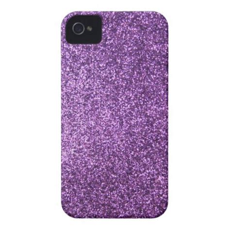 Faux Purple Glitter iPhone 4 Case-Mate Case | Zazzle