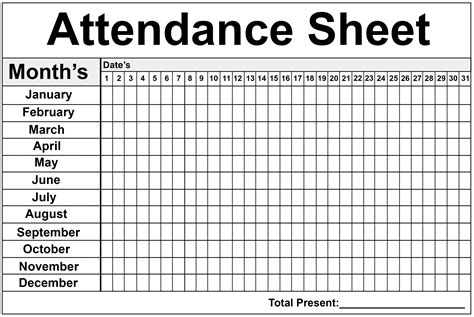 Free Attendance Sheet Pdf 2021 | Calendar Template Printable