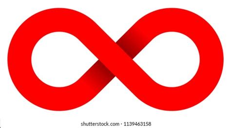 Red Infinity Symbol Hand Painted Calligraphic Stock Vector (Royalty Free) 1757289449 | Shutterstock