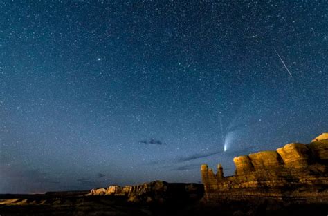 Comet Neowise And Meteor Shower Captured In Same Image