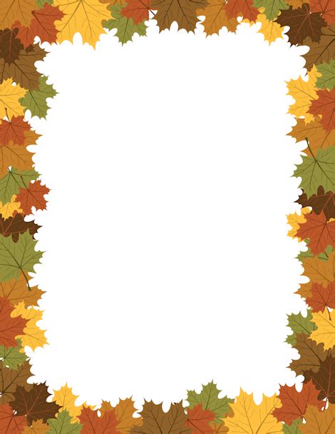 Maple Leaf Border: Clip Art, Page Border, and Vector Graphics | Fall borders, Clip art borders ...