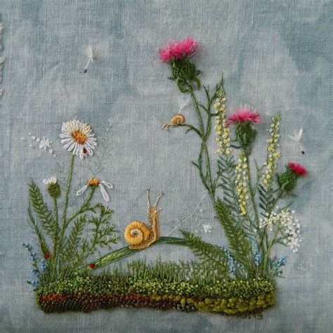 Embroidery Garden Grow From Silk Teacups and Mossy Patches - Design Swan