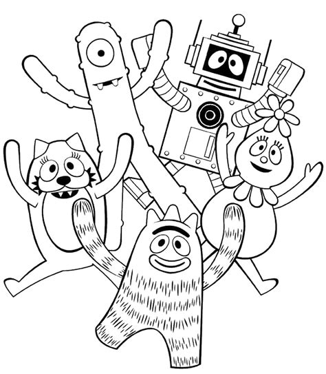 Muno Yo Gabba Coloring Page Coloring Pages