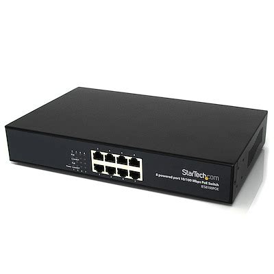 8-Port 10/100 Power Over Ethernet Switch | Cables.com