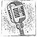 Microphone Coloring Pages  Free & Printable sketch template